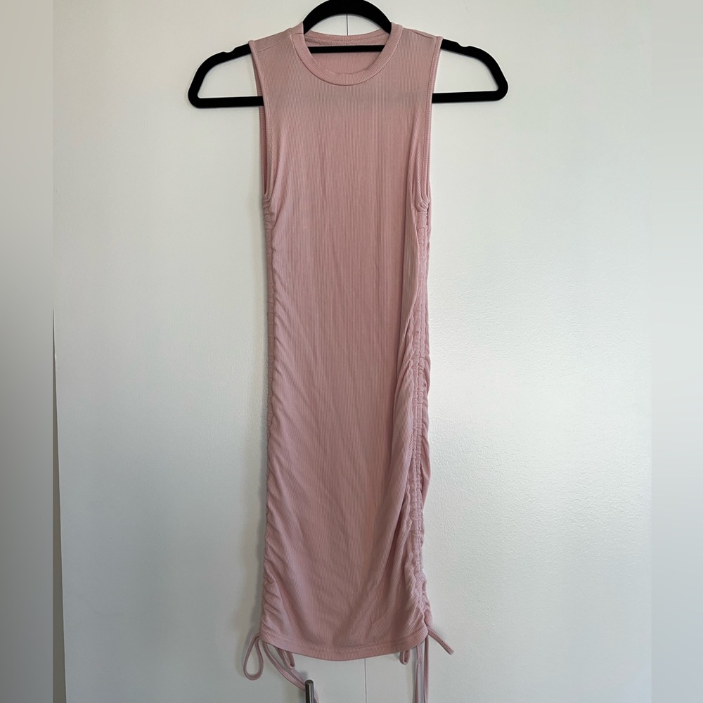 Princess Polly Light Pink Adjustable Length Side Tie Dress